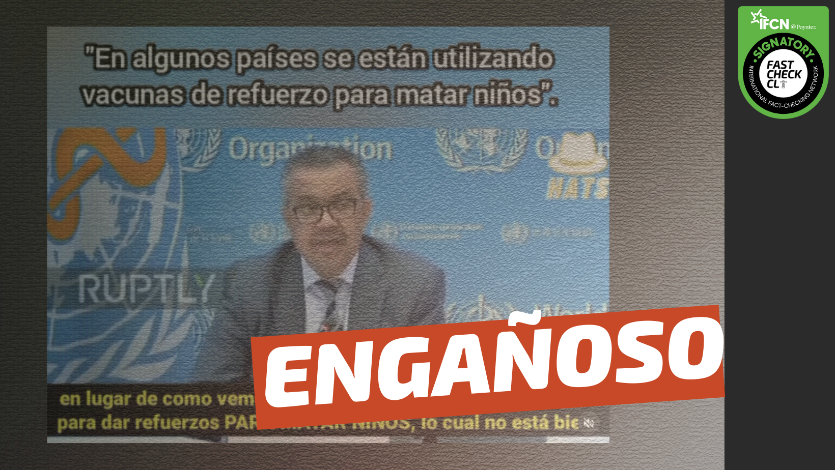 You are currently viewing Director de la OMS: “En algunos países se están utilizando vacunas de refuerzo para matar niños”: #Engañoso
