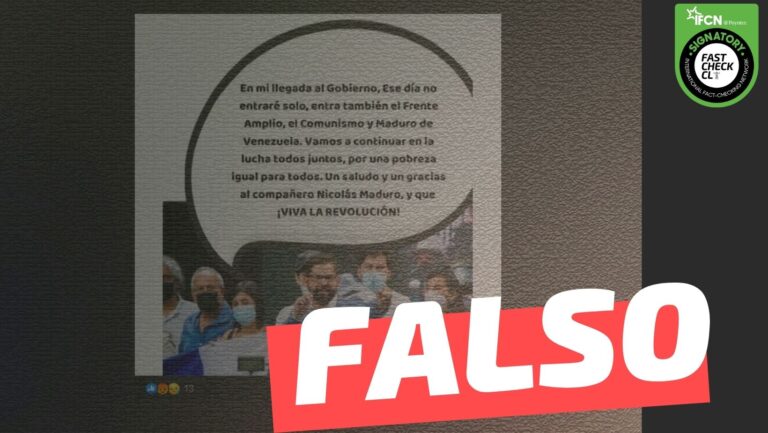 Read more about the article Gabriel Boric en el cierre de campaña: “En mi llegada al gobierno, ese día no entraré solo, entra también el Frente Amplio, el Comunismo y Maduro de Venezuela. (…) Un saludo y un gracias al compañero Nicolás Maduro, y que ¡Viva la Revolución!”: #Falso