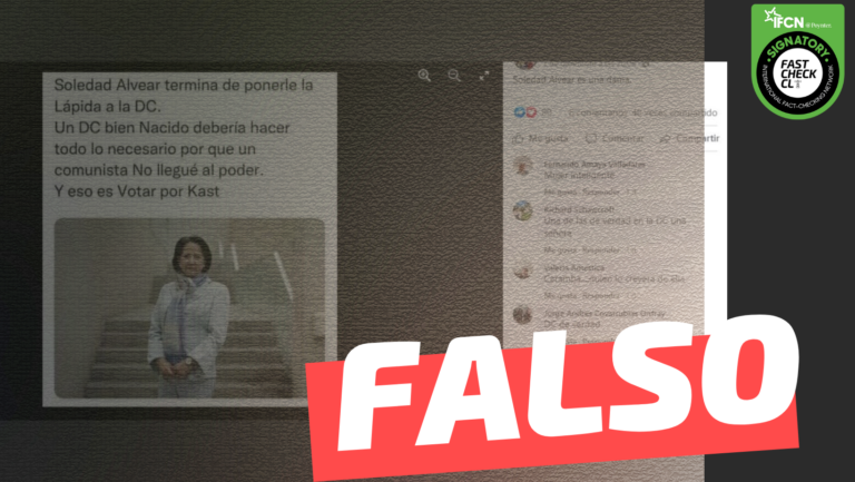 Read more about the article Soledad Alvear apoya a votar por Jos茅 Antonio Kast: #Falso