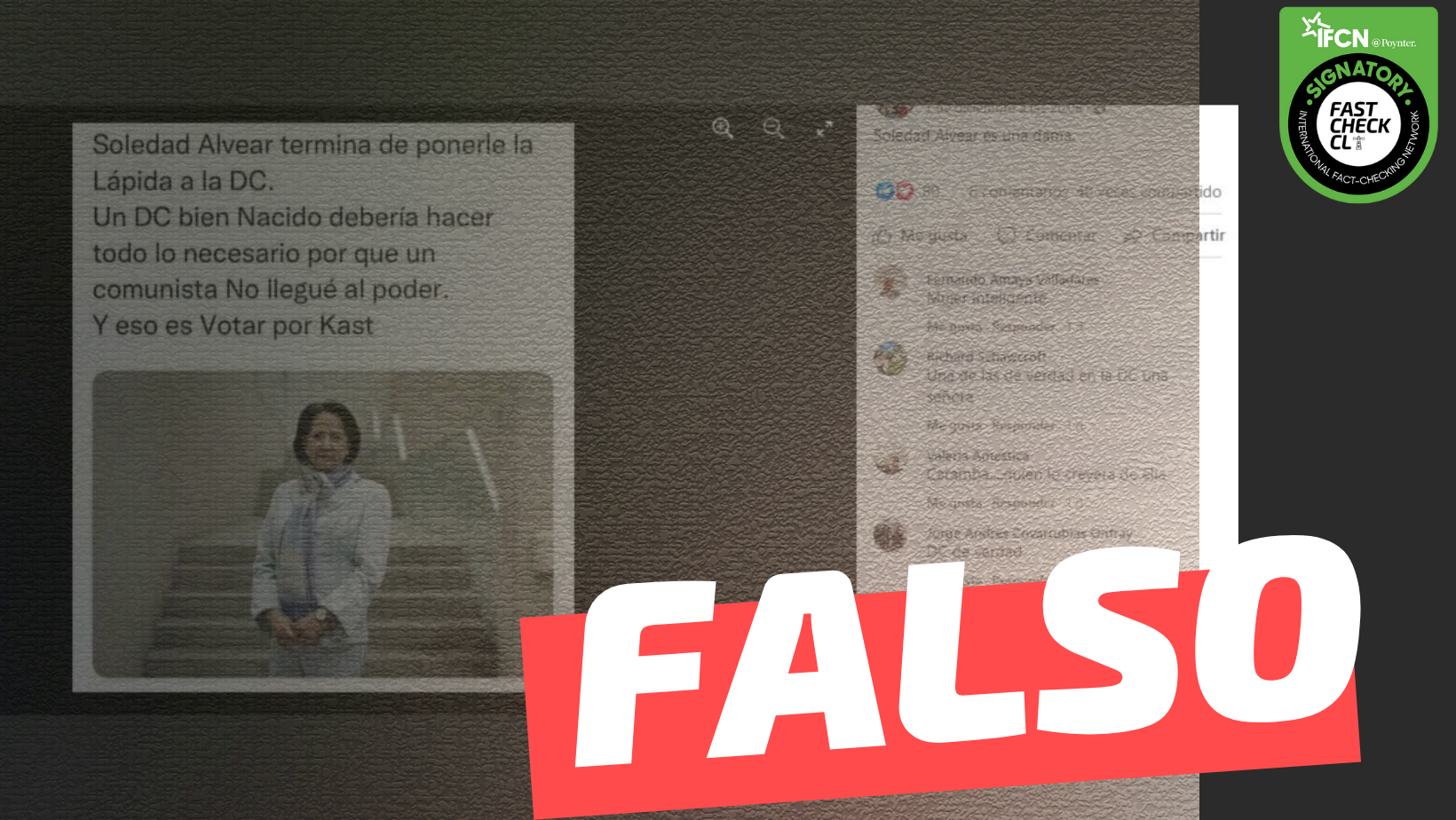 You are currently viewing Soledad Alvear apoya a votar por José Antonio Kast: #Falso