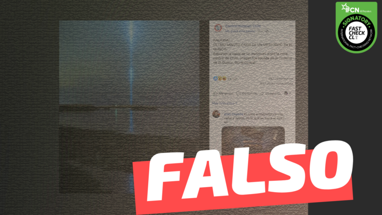 Lee más sobre el artículo (Imagen) “Último minuto caída de un meteorito en El Quisco”: #Falso