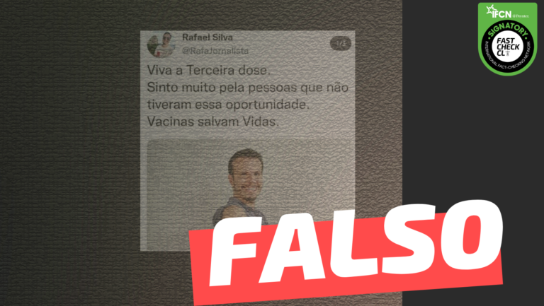 Read more about the article El presentador brasileño Rafael Silva se administró la tercera dosis de la vacuna Covid-19 y vivió pocos días para contarlo: #Falso