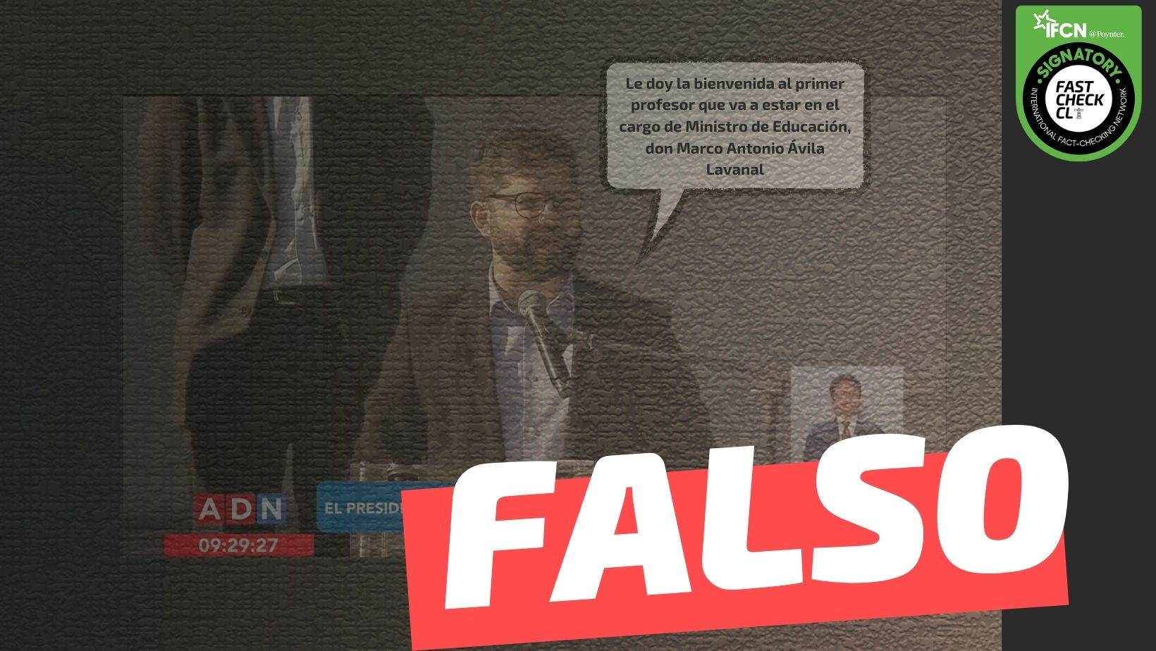 You are currently viewing “Le doy la bienvenida al primer profesor que va a estar en el cargo de Ministro de Educación”: #Falso