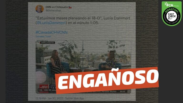 Read more about the article (Video) “Estuvimos meses preparando el 18 de octubre”: #Engañoso