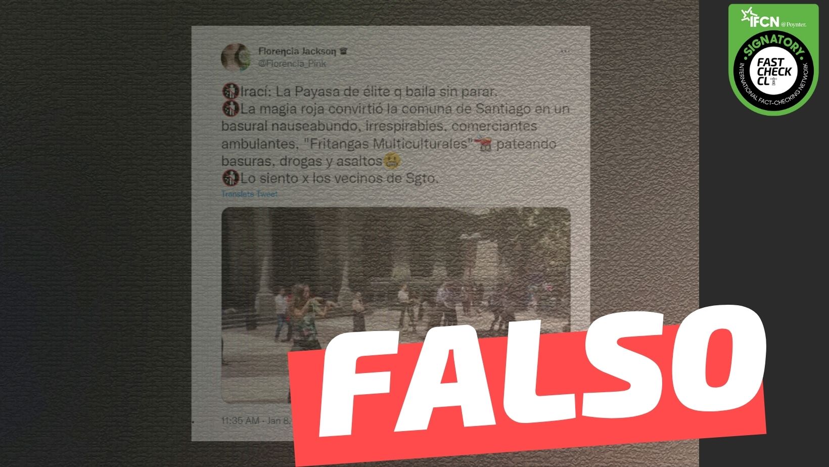 You are currently viewing (Video) Irací Hassler bailando performance en contra del Presidente Sebastián Piñera en la comuna de Santiago: #Falso