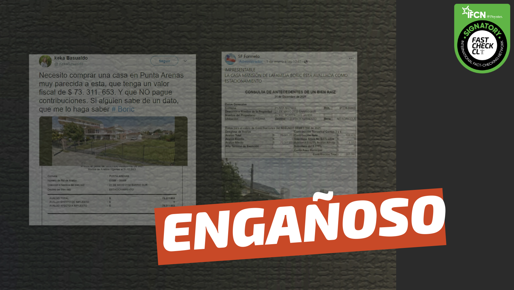 You are currently viewing (Imágenes) “La casa mansión de la familia Boric está avaluada como estacionamiento”: #Engañoso