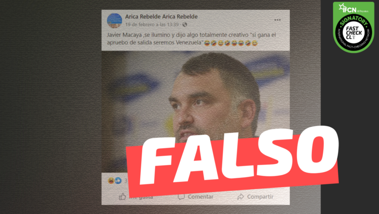 Read more about the article El diputado Javier Macaya dijo: “Si gana el apruebo de salida seremos Venezuela”: #Falso