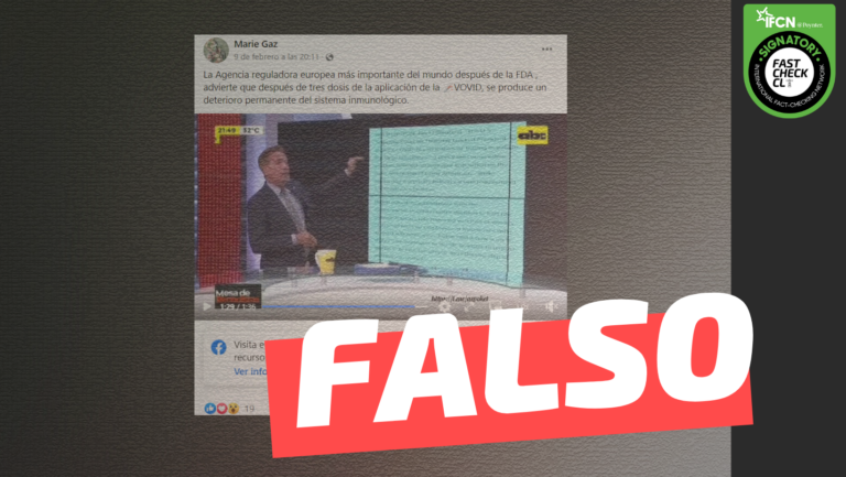 Read more about the article “La EMA advierte que después de tres dosis de la aplicación de la vacuna covid se produce un deterioro permanente del sistema inmunológico”: #Falso