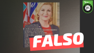 Read more about the article La presidenta croata vendió el avión presidencial, aumentó el salario mínimo y redujo el salario de sus ministros y embajadores: #Falso