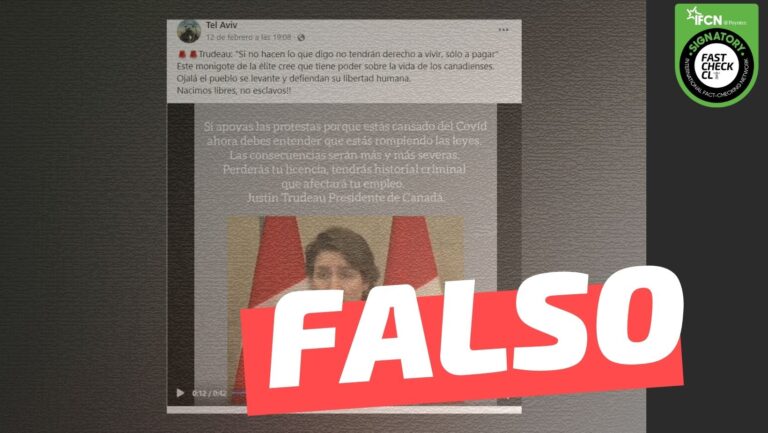 Read more about the article Primer Ministro de Canadá: “Si no hacen lo que digo no tendrán derecho a vivir, solo a pagar”: #Falso