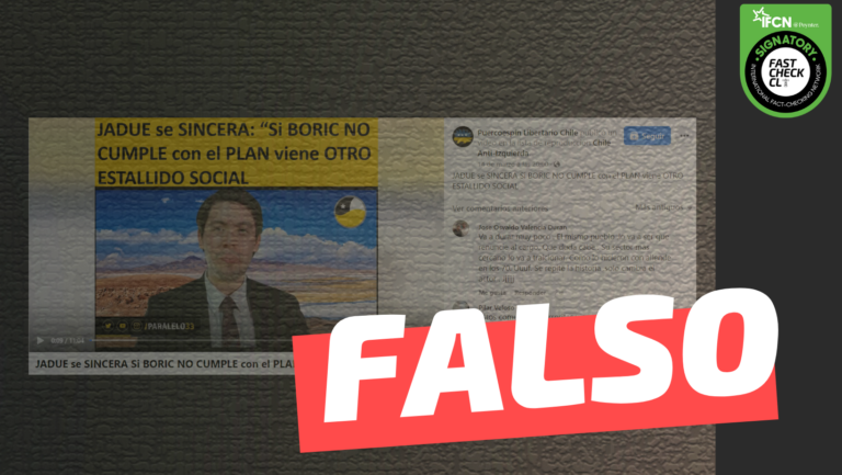 Read more about the article “Daniel Jadue se sincera: ‘Si Boric no cumple con el plan viene otro estallido social'”: #Falso