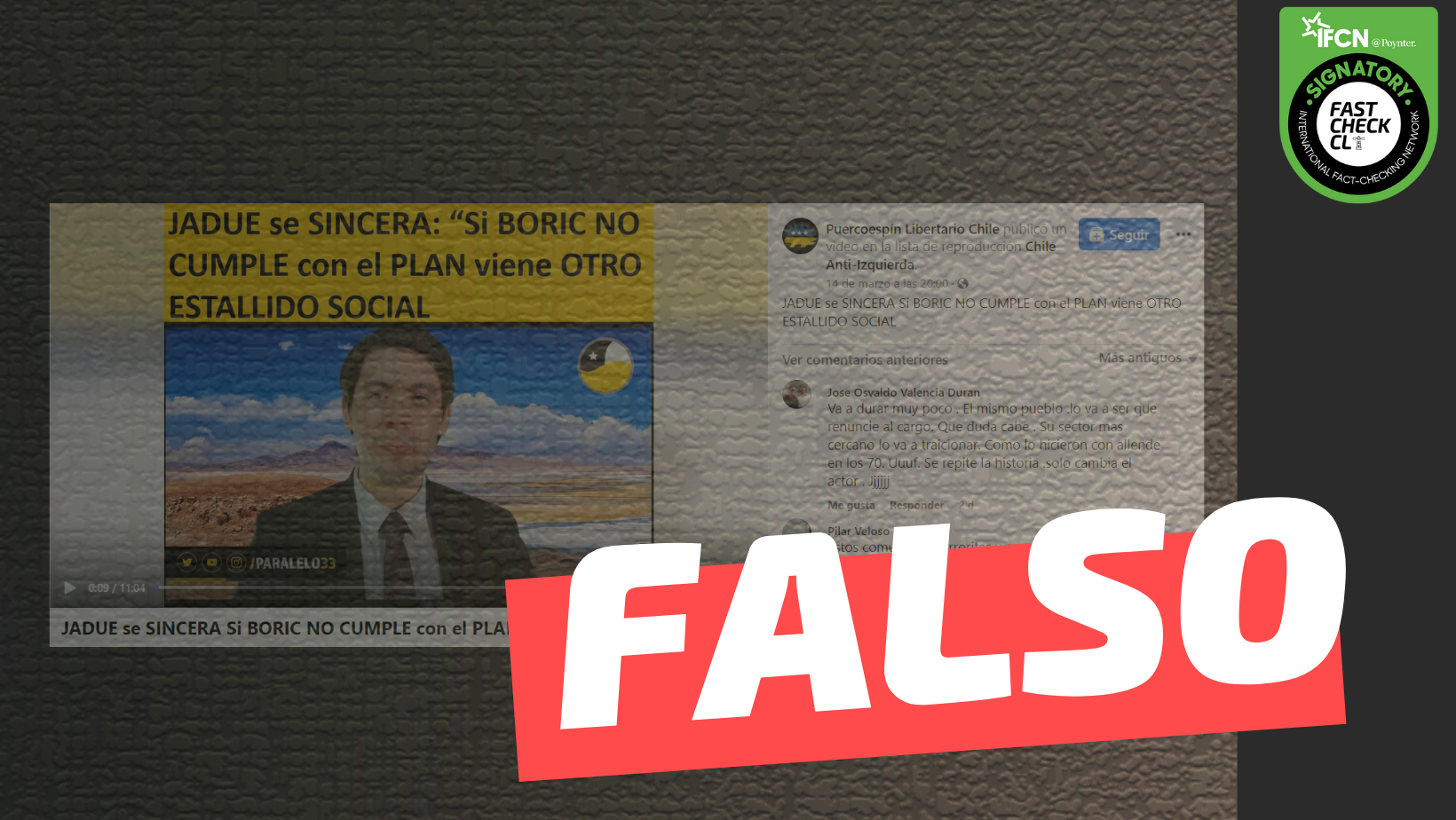You are currently viewing “Daniel Jadue se sincera: ‘Si Boric no cumple con el plan viene otro estallido social'”: #Falso