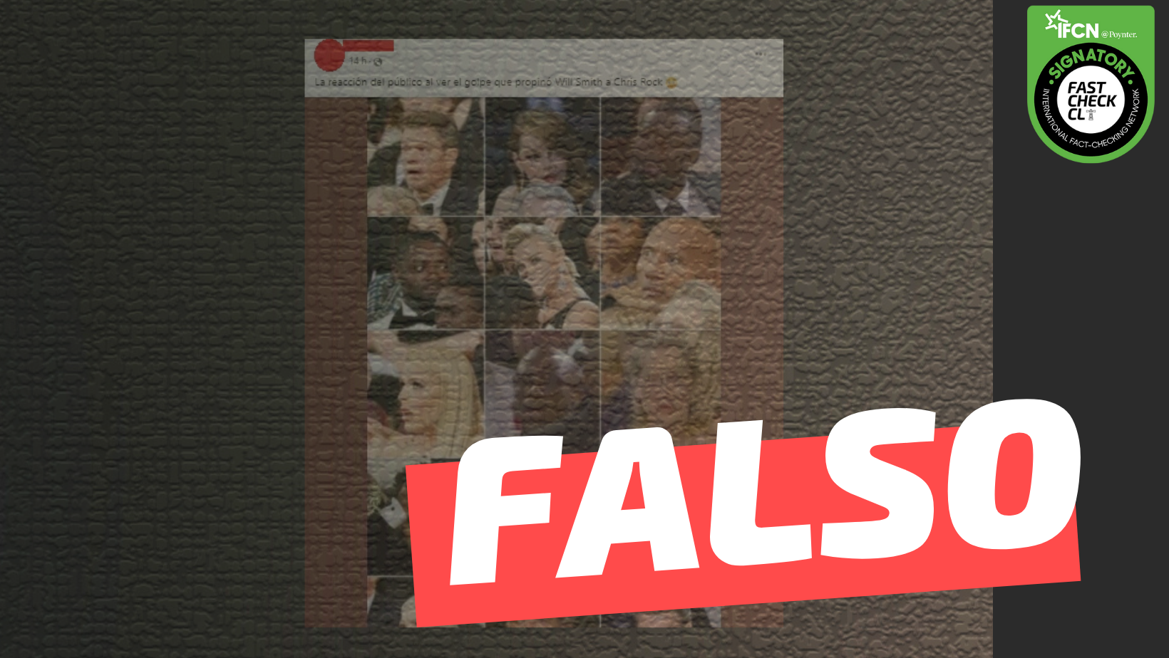 You are currently viewing (Imágenes de actores) “La reacción del público al ver el golpe que propinó Will Smith a Chris Rock”: #Falso