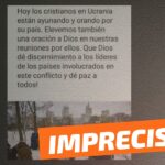 (Imagen) Hoy los cristianos en Ucrania están ayunando y orando por su país (…): #Impreciso