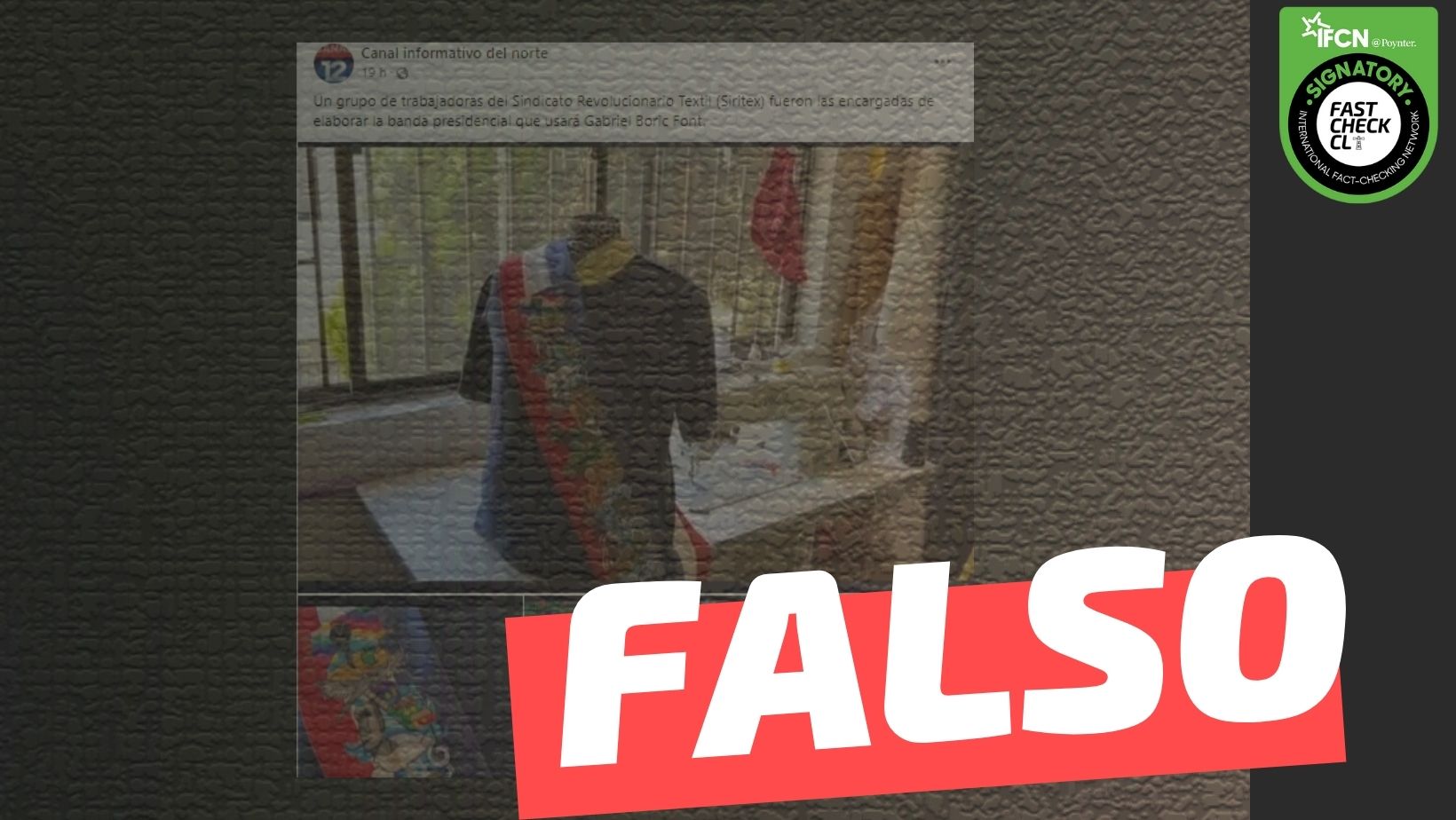 You are currently viewing (Video) Esta es la banda presidencial oficial que usará Gabriel Boric en su cargo: #Falso
