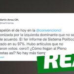 Se rechazó el 97% del informe presentado por la comisión de Sistema Político de la Convención: #Real