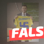 (Imagen) Presidente de Ucrania, Volodimir Zelenski, posando con una polera con la esvástica nazi: #Falso