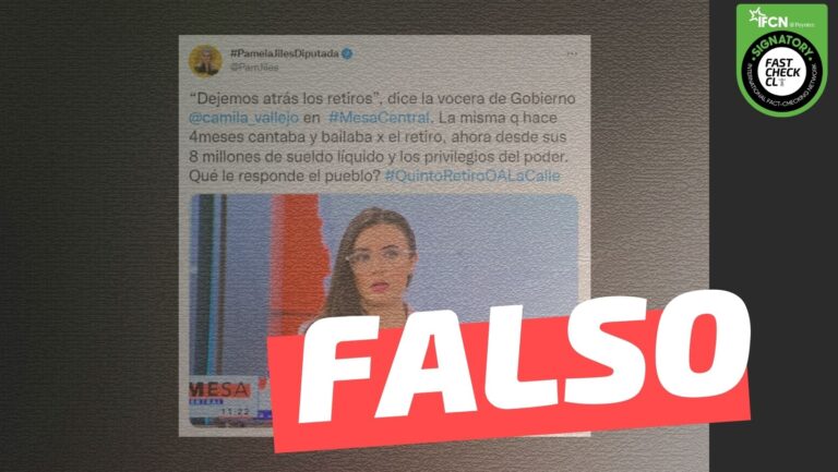 Read more about the article “La vocera de Gobierno Camila Vallejo (…) ahora desde sus $8 millones de sueldo líquido y los privilegios de poder”: #Falso