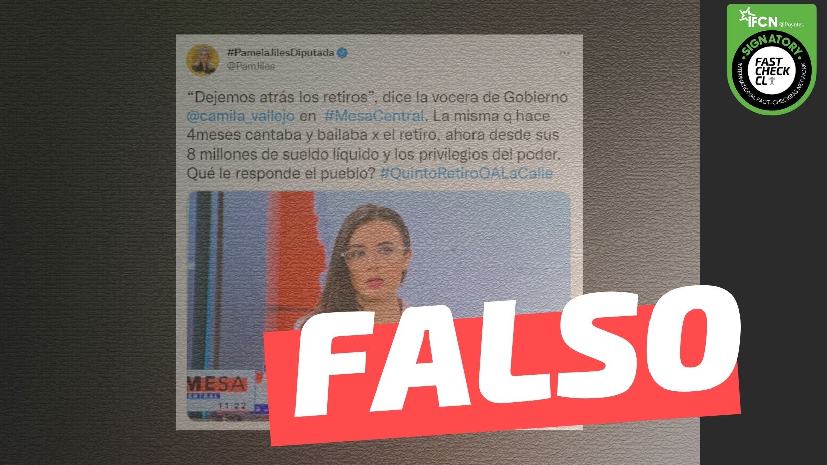 You are currently viewing “La vocera de Gobierno Camila Vallejo (…) ahora desde sus $8 millones de sueldo líquido y los privilegios de poder”: #Falso
