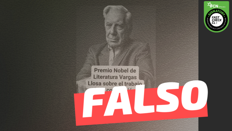 Read more about the article Mario Vargas Llosa sobre el trabajo de la Convención: “Nunca pensé que Chile caería tan bajo”: #Falso