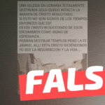 (Imagen) “Una iglesia en Ucrania totalmente destruida. Solo quedó intacta la imagen de Cristo resucitado (…)”: #Falso