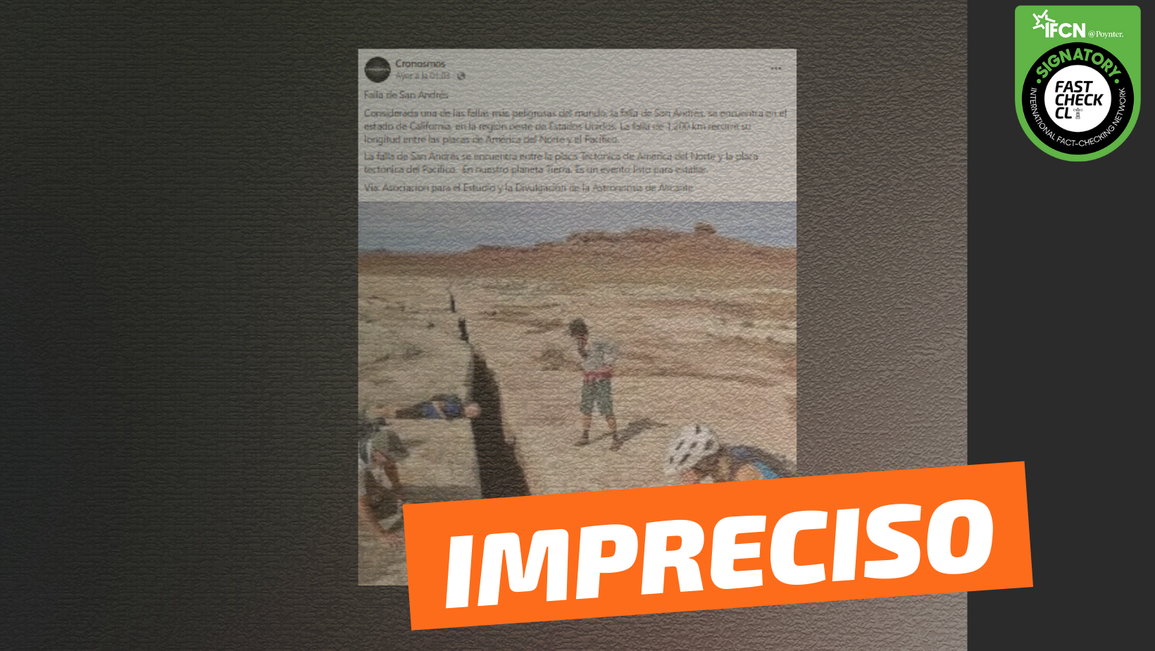 You are currently viewing (Imagen) La falla de San Andrés de 1.200 km recorre su longitud entre las placas de América del Norte y el Pacífico: #Impreciso