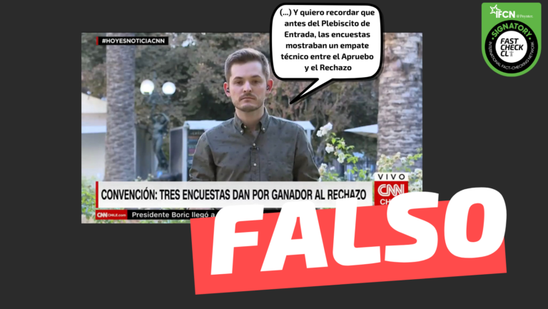 Read more about the article “Antes del Plebiscito de Entrada, las encuestas mostraban un empate técnico entre el Apruebo y el Rechazo”: #Falso