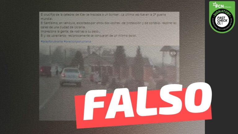 Read more about the article (Video) “El crucifijo de la Catedral de Kiev se traslada a un bunker”: #Falso