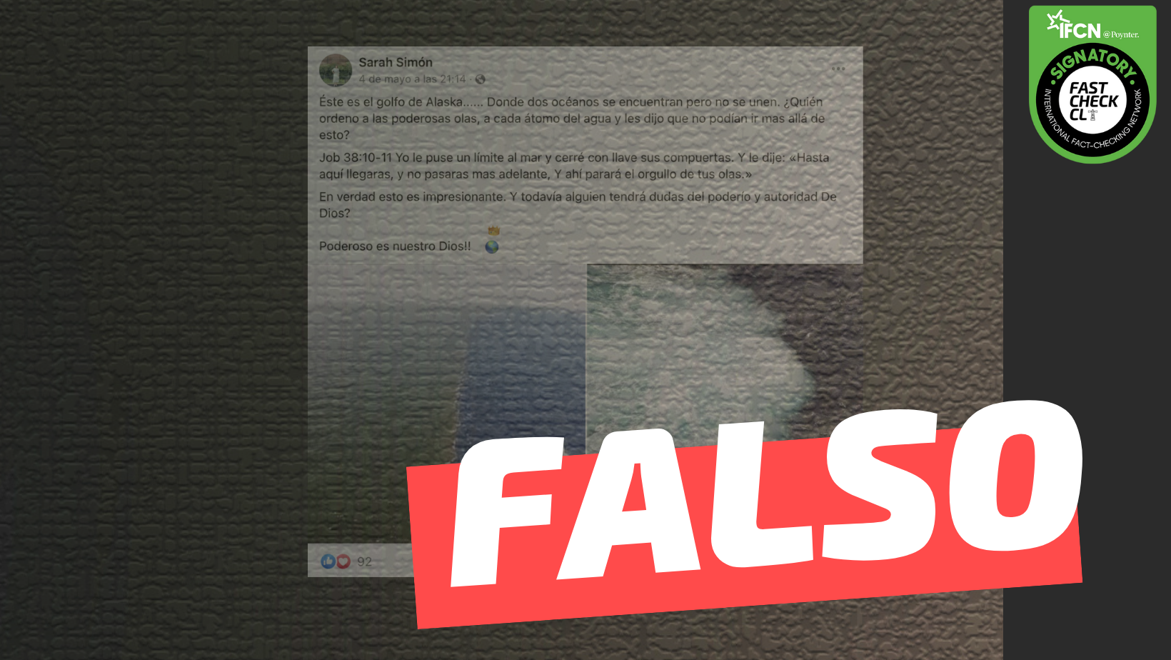 Golfo De Alaska Dos Oceanos No Se Mezclan Imagen) "Este es el golfo de Alaska, donde dos océanos se encuentran pero no  se unen": #Falso — Fast Check 🔍