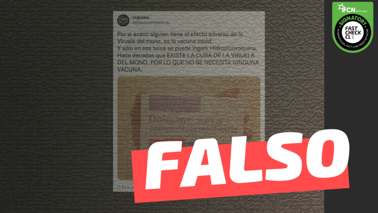 Read more about the article “Por si acaso alguien tiene el efecto adverso de la Viruela del mono, es la vacuna Covid”: #Falso