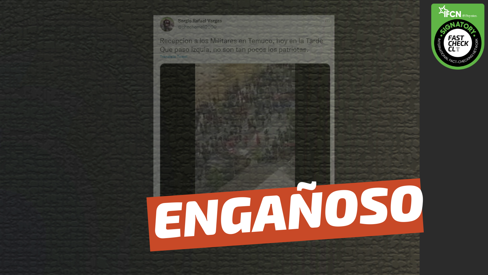 Read more about the article (Video) “Así reciben a los militares en Temuco”: #Engañoso