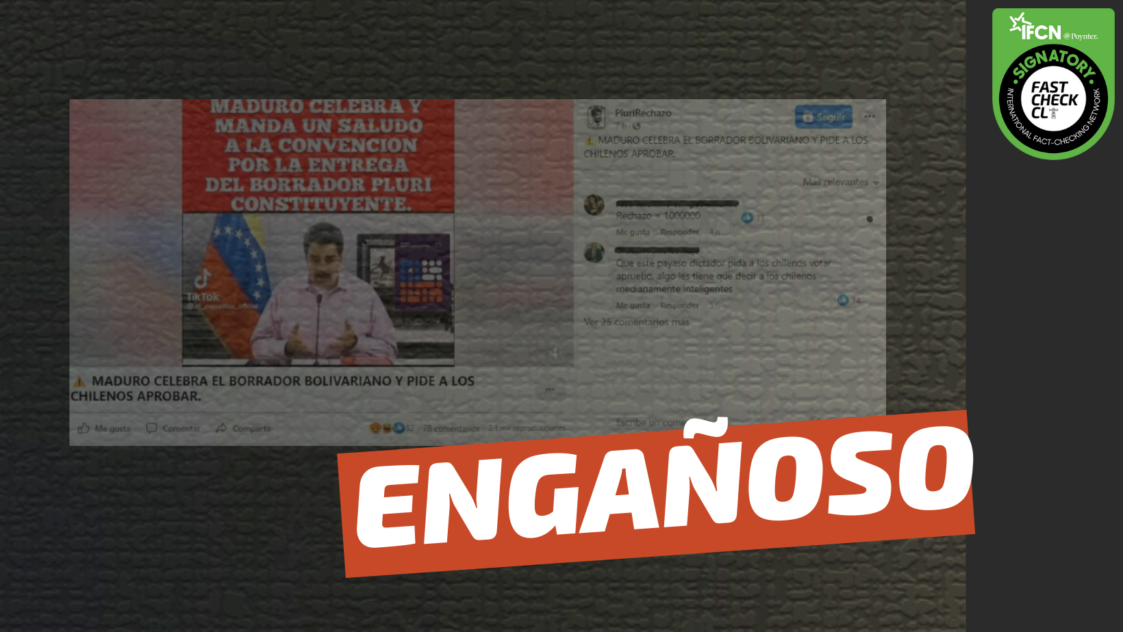 You are currently viewing (Video) “Maduro celebra y manda un saludo a la Convención por la entrega del borrador pluri constituyente”: #Engañoso