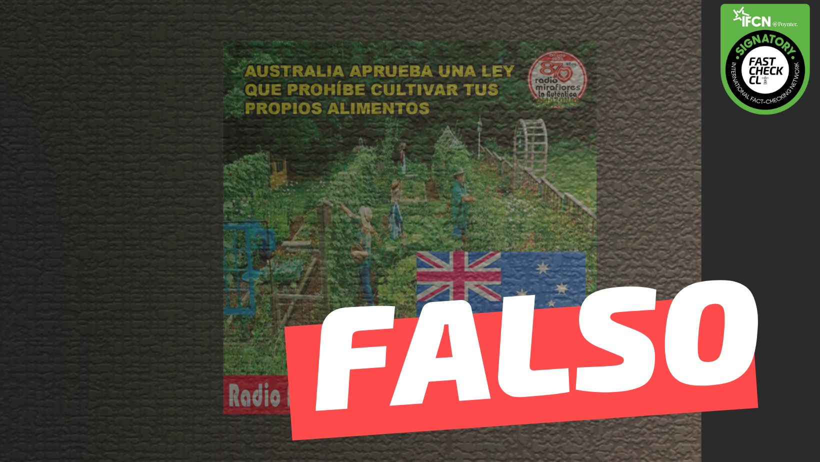 You are currently viewing “Australia aprueba una ley que prohibe cultivar tus propios alimentos”: #Falso