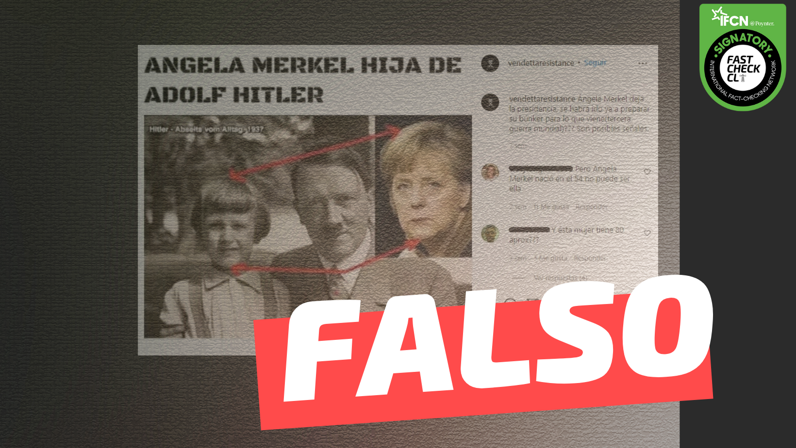 You are currently viewing Angela Merkel es hija de Adolf Hitler: #Falso