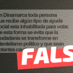 “En Dinamarca toda persona que recibe algún tipo de ayuda social está inhabilitada para votar (…): #Falso