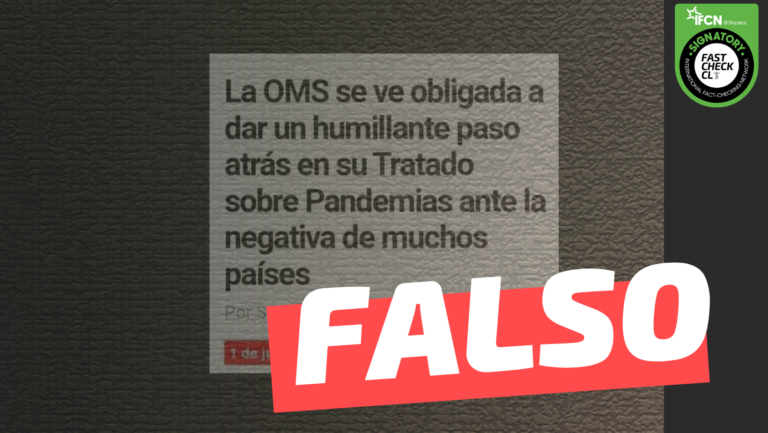 Read more about the article “La OMS se ve obligada a dar un humillante paso atrás en su tratado sobre pandemias ante la negativa de muchos países”: #Falso