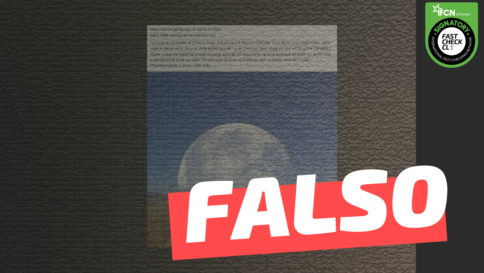 You are currently viewing (Video) “La luna se ve desde el círculo polar Ártico entre Rusia y Canadá”: #Falso