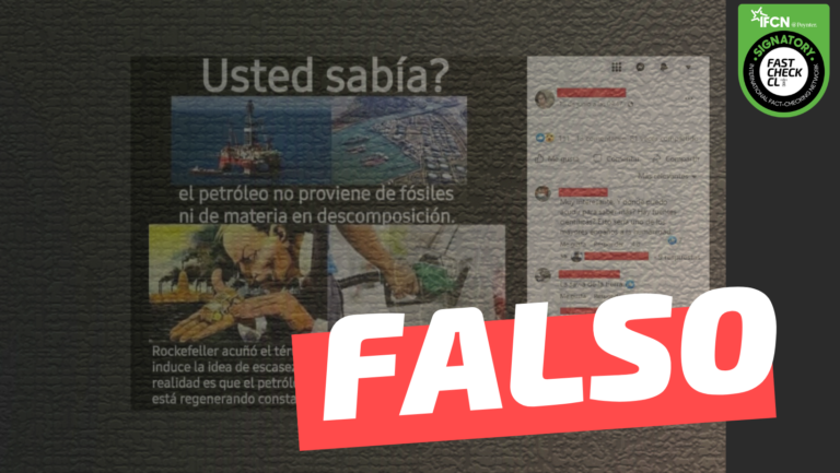 Lee más sobre el artículo “Rockefeller acuñó el término ‘combustible fósil’. La realidad es que el petróleo es un mineral que se está regenerando constantemente”: #Falso