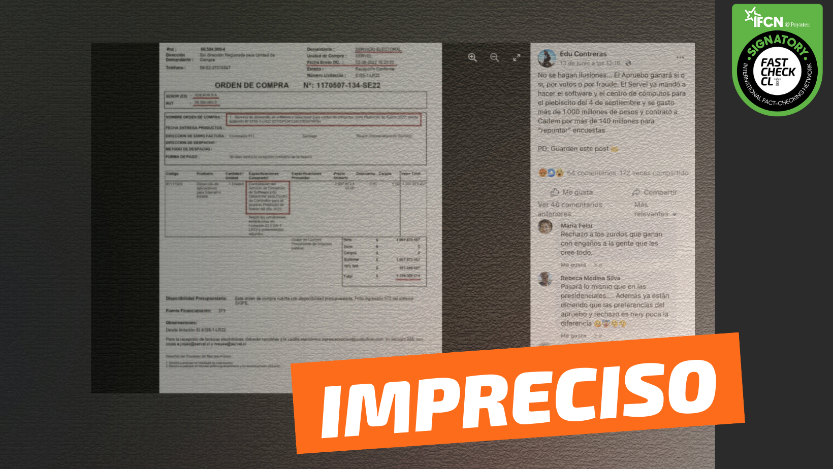 You are currently viewing “El Servel ya mandó a hacer el software y el centro de cómputos para el plebiscito del 4 de septiembre, se gasto más de 1.000 millones de pesos y contrató a Cadem por más de 140 millones para repuntar encuestas”: #Impreciso