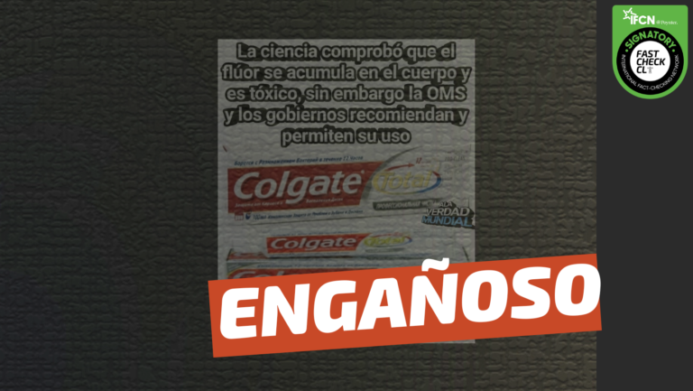 Read more about the article (Imagen) “La ciencia comprobó que el flúor se acumula en el cuerpo y es tóxico, sin embargo la OMS y los gobiernos recomiendan y permiten su uso”: #Engañoso