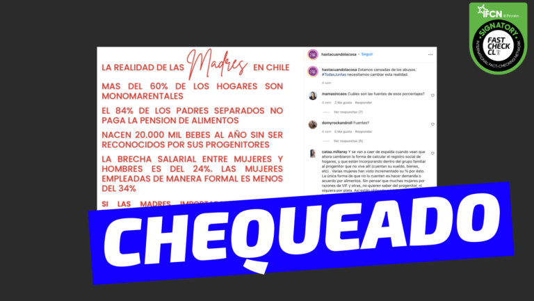 Read more about the article “Más del 60% de los hogares son monomarentales, el 84% de los padres separados no paga la pensión de alimentos y nacen 20.000 bebés al año sin ser reconocidos por sus progenitores”: #Chequeado