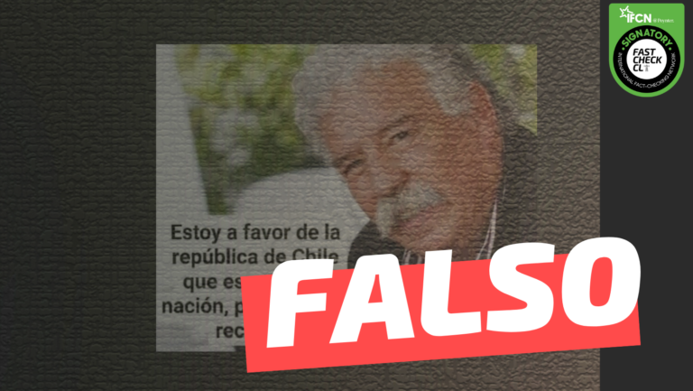 Read more about the article Iván Arenas dijo: “Estoy a favor de la República de Chile que es una sola nación, por eso voto rechazo”: #Falso