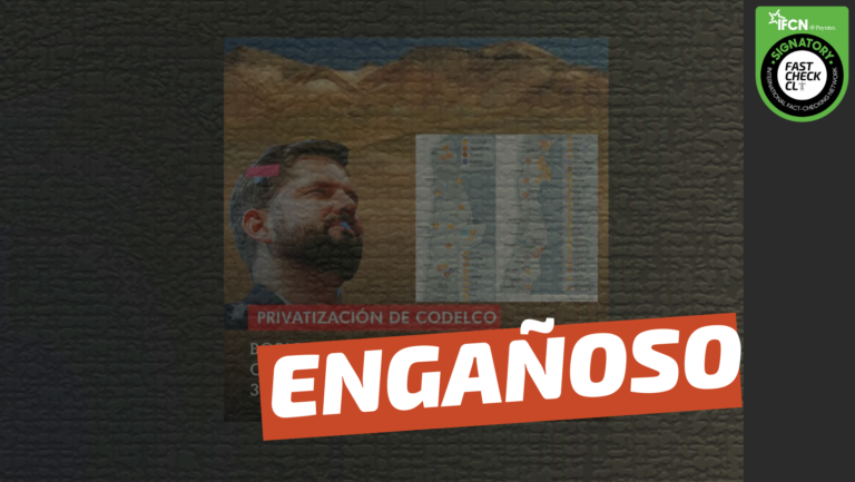 Read more about the article “Boric inicia la privatización de Codelco ofertando en Canadá 34 proyectos de la cuprífera estatal”: #Engañoso