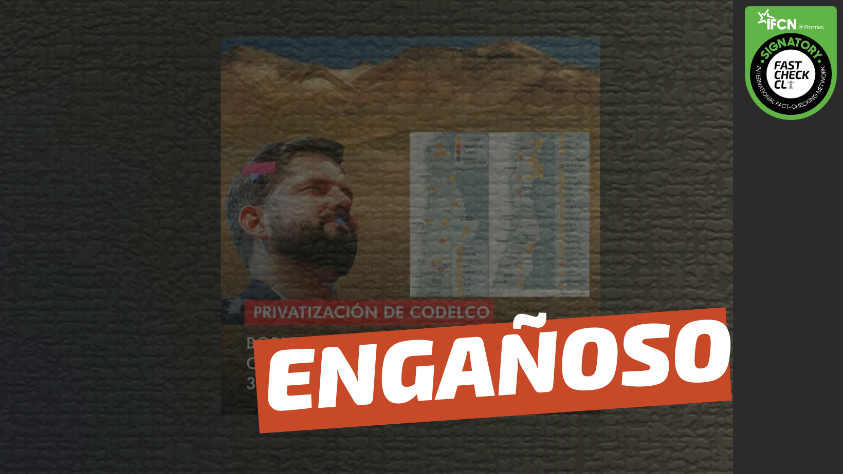 You are currently viewing “Boric inicia la privatización de Codelco ofertando en Canadá 34 proyectos de la cuprífera estatal”: #Engañoso
