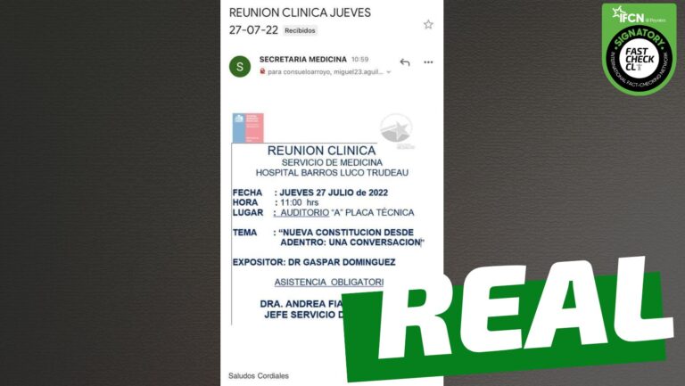 Read more about the article (Mail) Reuni贸n sobre nueva Constituci贸n con “asistencia obligatoria” en Hospital Barros Luco: #Real