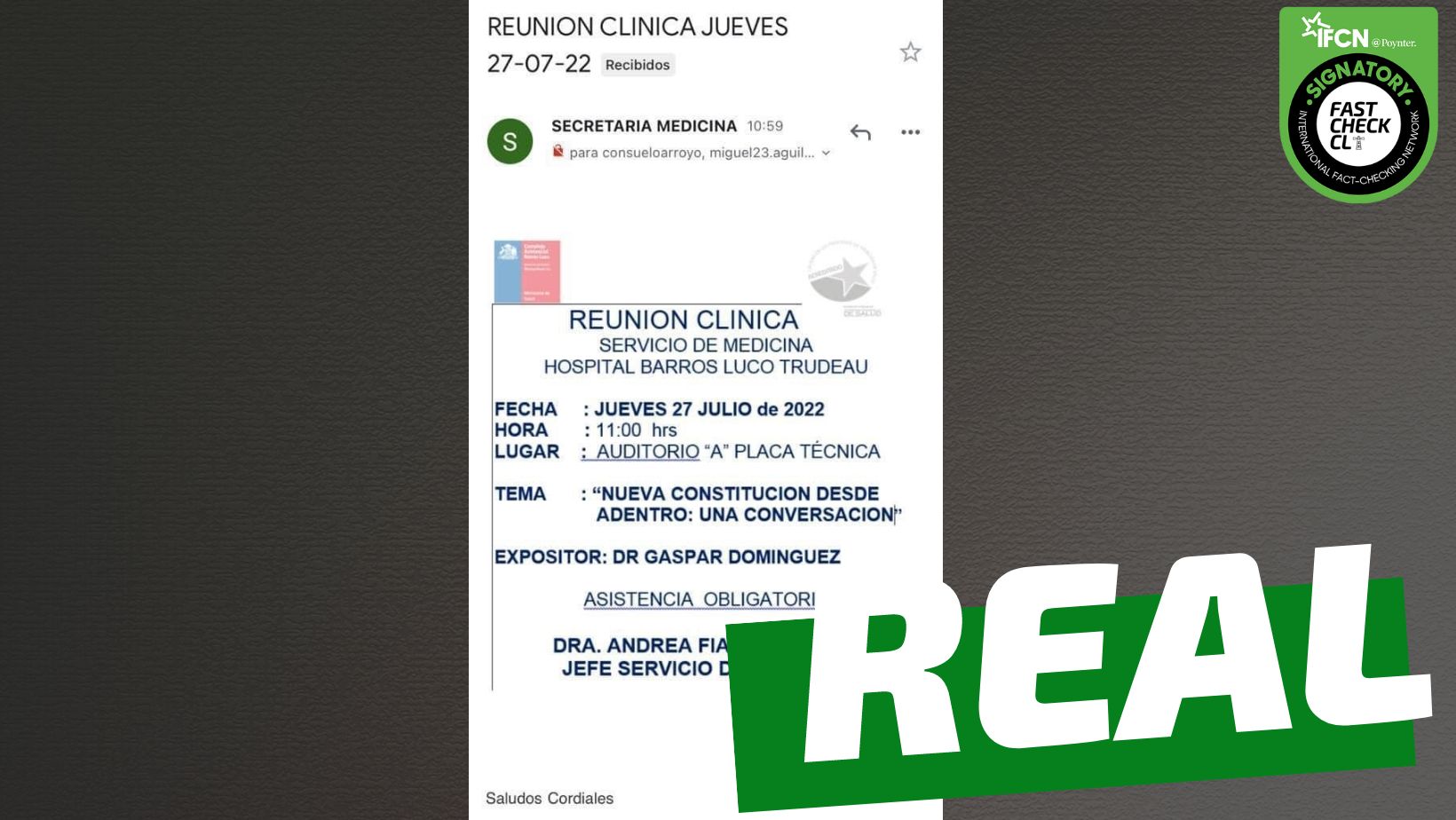 You are currently viewing (Mail) Reunión sobre nueva Constitución con “asistencia obligatoria” en Hospital Barros Luco: #Real