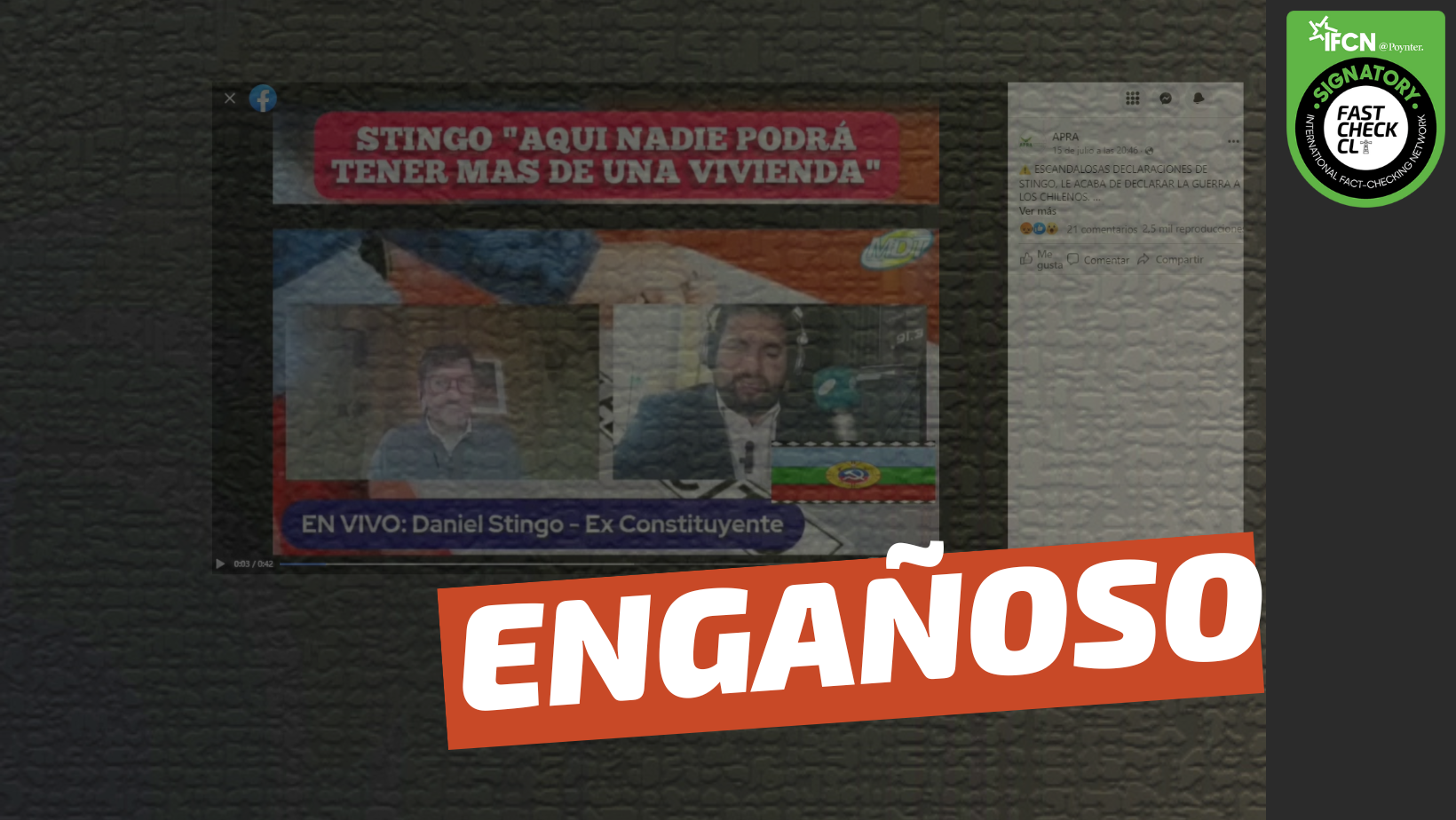 You are currently viewing (Video) “Escandalosas declaraciones de (Daniel) Stingo, le acaba de declarar la guerra a los chilenos”: #Engañoso