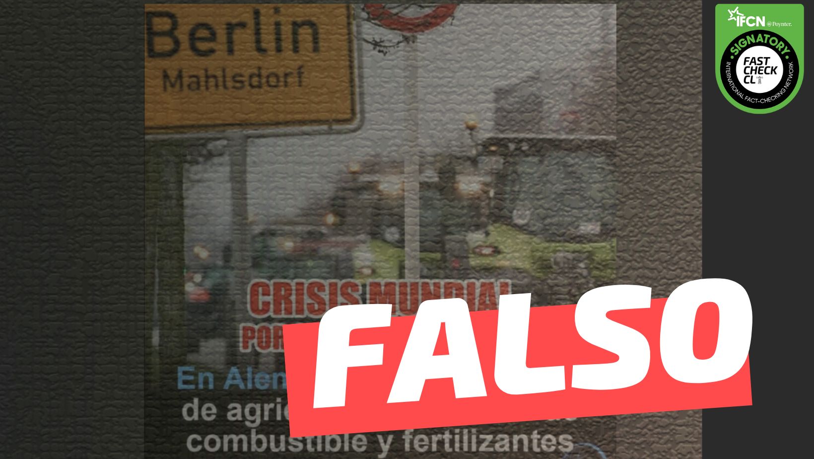 You are currently viewing (Imagen) “Alemania: Estalla huelga de agricultores por falta de combustible y fertilizantes”: #Falso