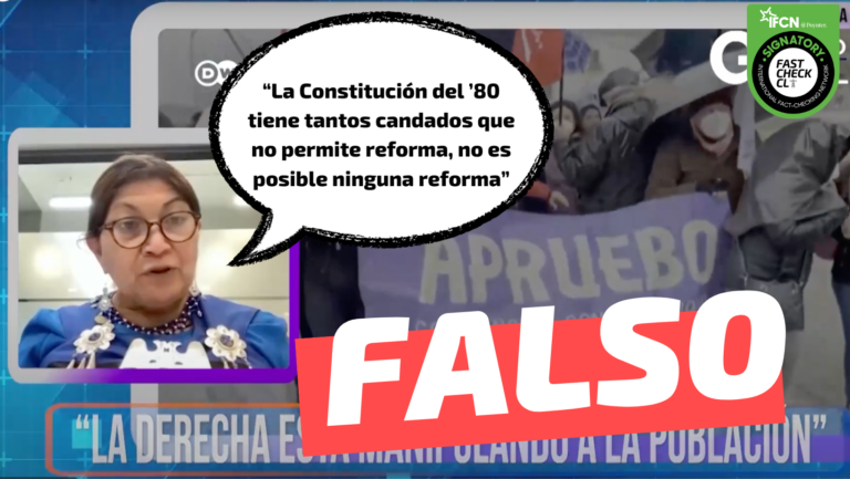 Lee más sobre el artículo “La Constitución del ’80 tiene tantos candados que no permite reforma, no es posible ninguna reforma”: #Falso