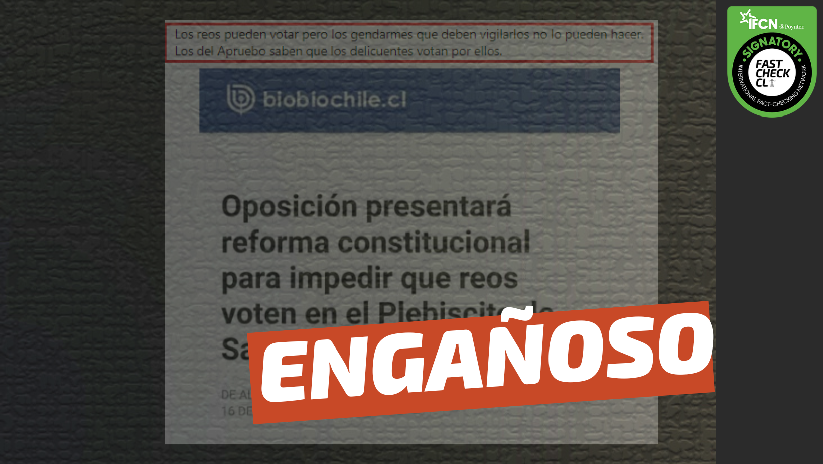 You are currently viewing “Los reos pueden votar pero los gendarmes que deben vigilarlos no lo pueden hacer”: #Engañoso